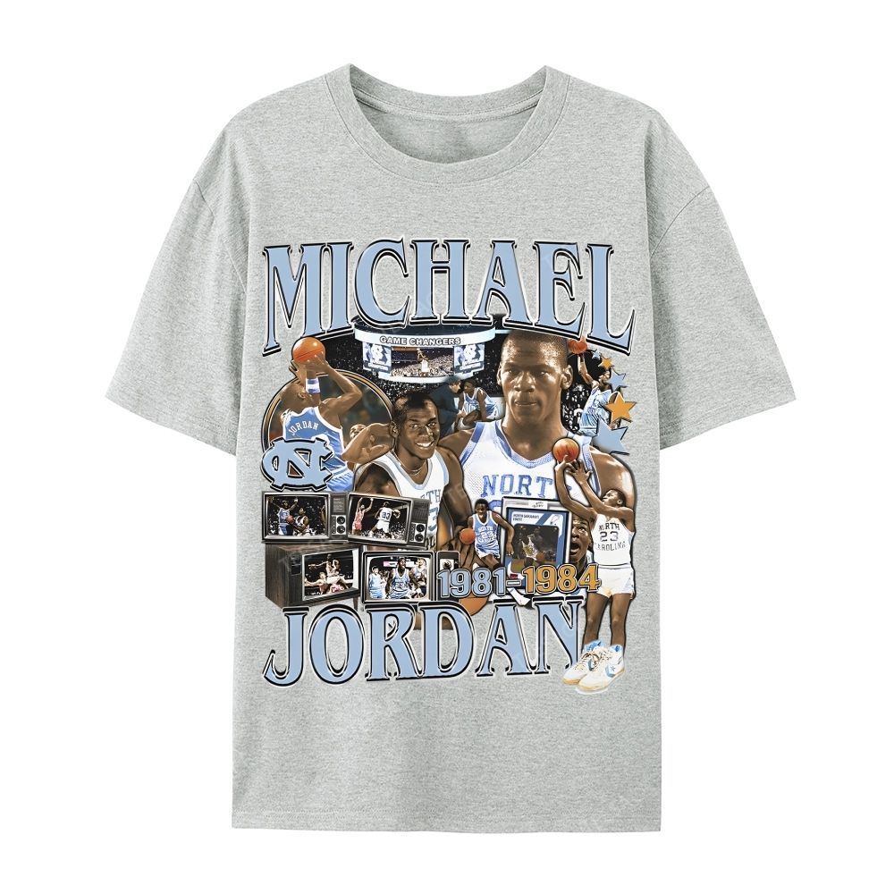 MICHAEL JORDAN Vintage Tee  Casual Short Sleeve T-Shirt 