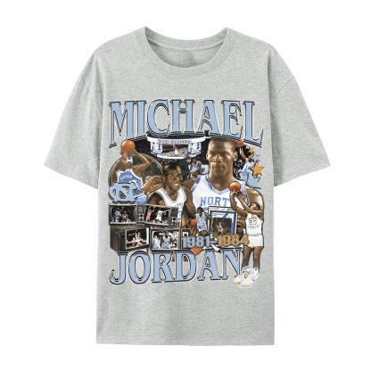 MICHAEL JORDAN Vintage Tee  Casual Short Sleeve T-Shirt 