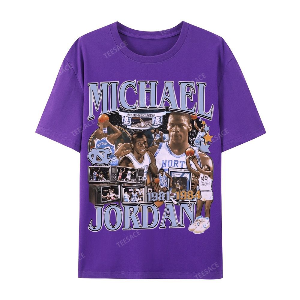 MICHAEL JORDAN Vintage Tee  Casual Short Sleeve T-Shirt 