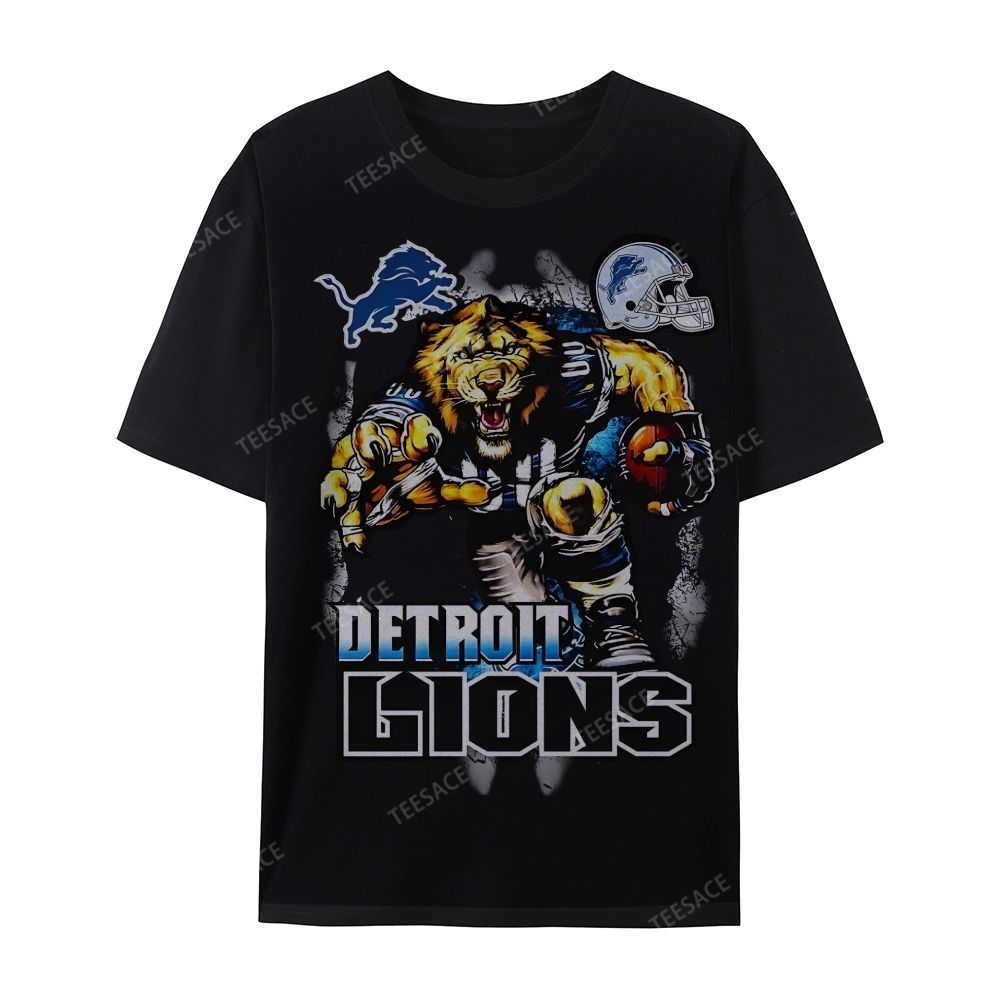 Casual Short Sleeve T-Shirt DETROIT LIONS TEE