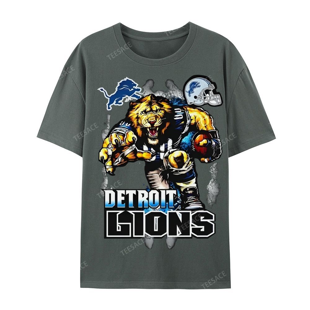 Casual Short Sleeve T-Shirt DETROIT LIONS TEE