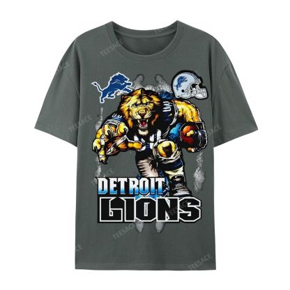 Casual Short Sleeve T-Shirt DETROIT LIONS TEE