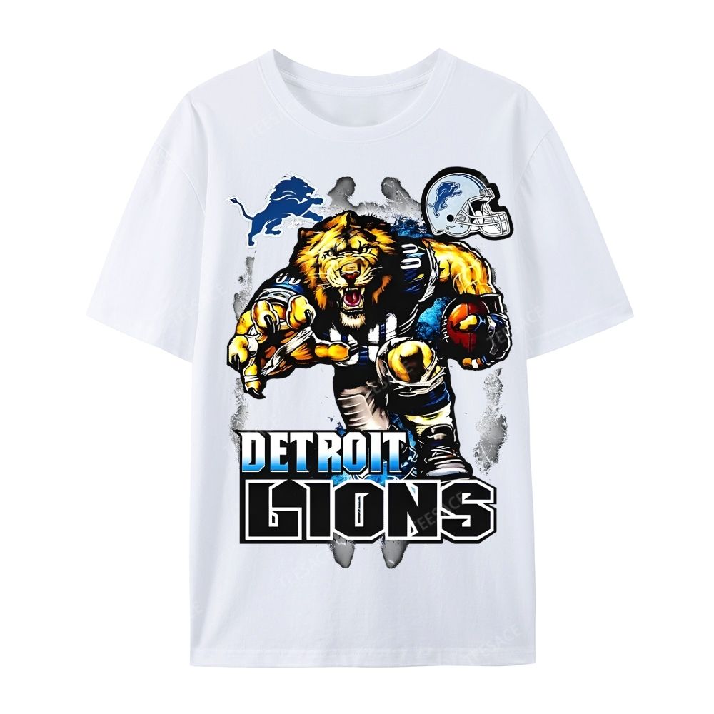 Casual Short Sleeve T-Shirt DETROIT LIONS TEE