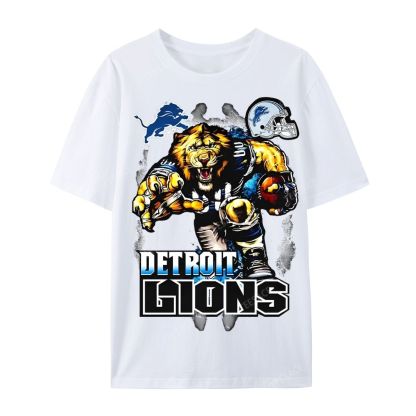Casual Short Sleeve T-Shirt DETROIT LIONS TEE