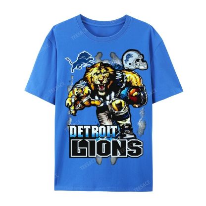 Casual Short Sleeve T-Shirt DETROIT LIONS TEE