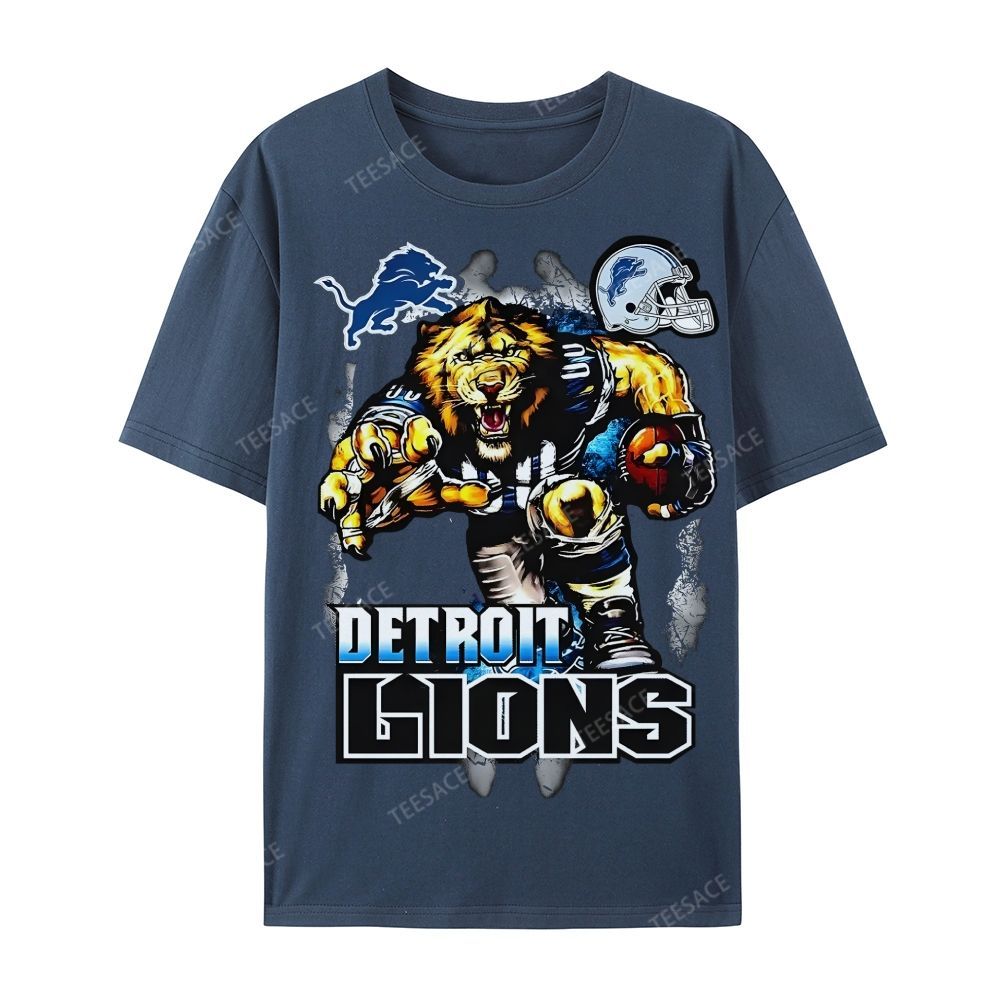 Casual Short Sleeve T-Shirt DETROIT LIONS TEE