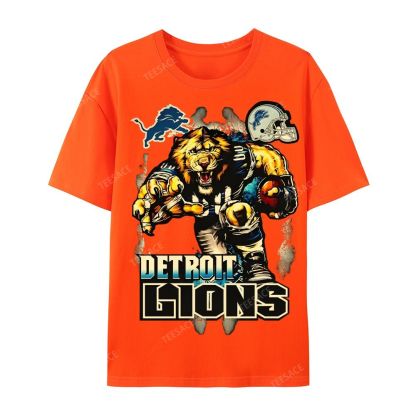 Casual Short Sleeve T-Shirt DETROIT LIONS TEE