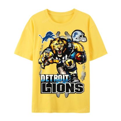 Casual Short Sleeve T-Shirt DETROIT LIONS TEE