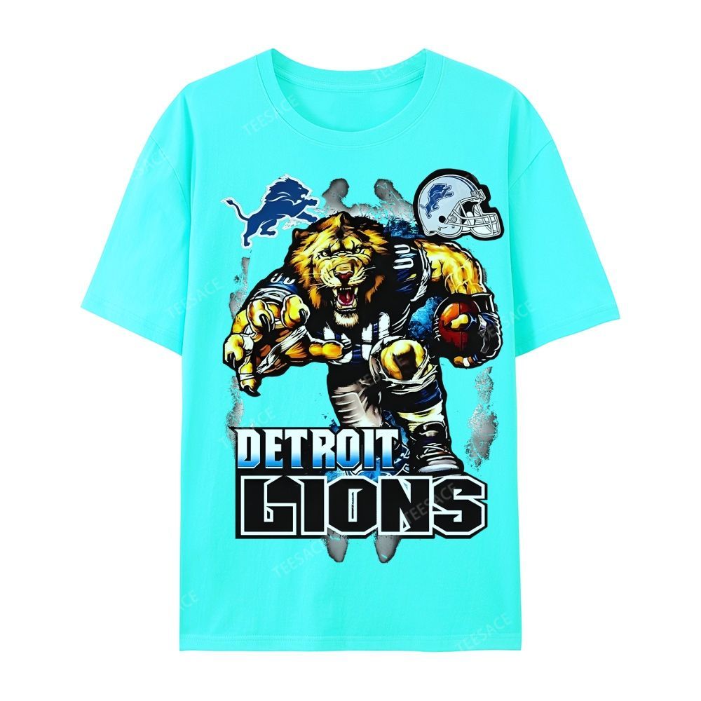 Casual Short Sleeve T-Shirt DETROIT LIONS TEE