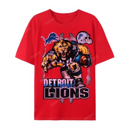 Casual Short Sleeve T-Shirt DETROIT LIONS TEE