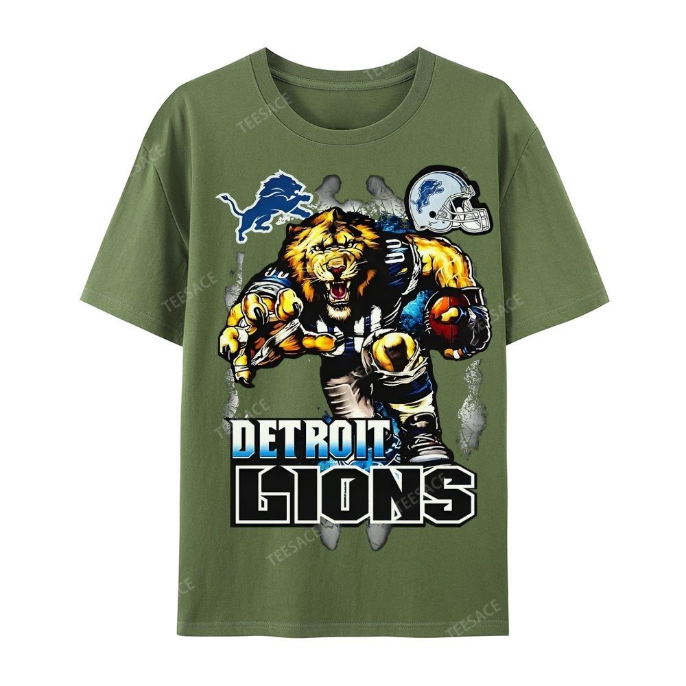 Casual Short Sleeve T-Shirt DETROIT LIONS TEE