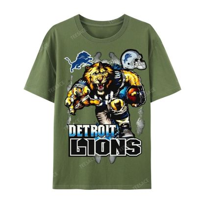 Casual Short Sleeve T-Shirt DETROIT LIONS TEE