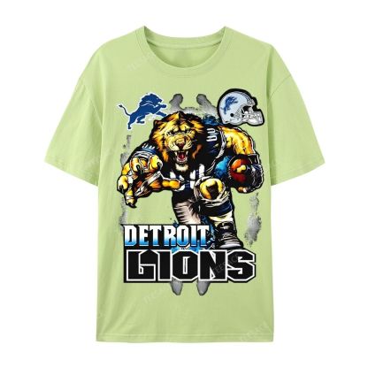 Casual Short Sleeve T-Shirt DETROIT LIONS TEE