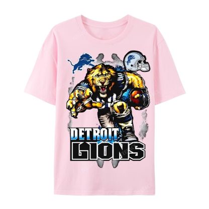 Casual Short Sleeve T-Shirt DETROIT LIONS TEE