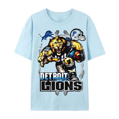 Casual Short Sleeve T-Shirt DETROIT LIONS TEE