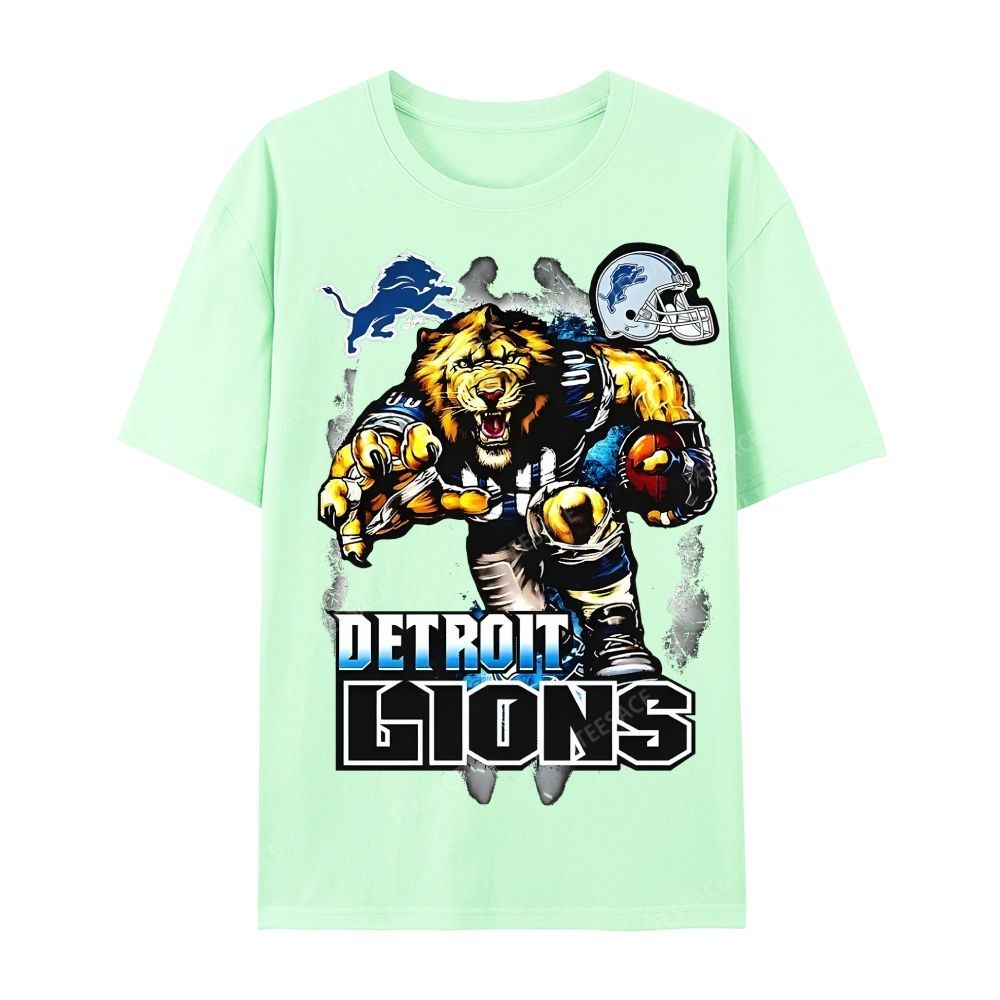 Casual Short Sleeve T-Shirt DETROIT LIONS TEE