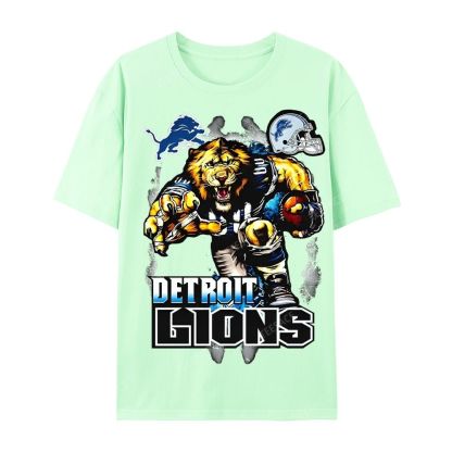 Casual Short Sleeve T-Shirt DETROIT LIONS TEE