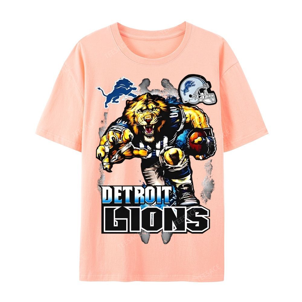 Casual Short Sleeve T-Shirt DETROIT LIONS TEE