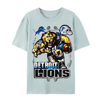 Casual Short Sleeve T-Shirt DETROIT LIONS TEE