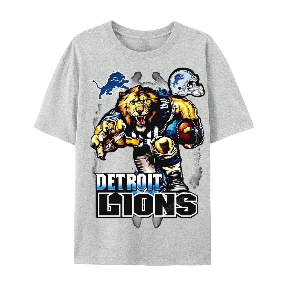 Casual Short Sleeve T-Shirt DETROIT LIONS TEE