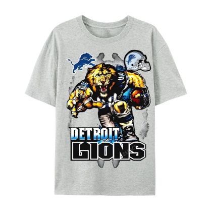 Casual Short Sleeve T-Shirt DETROIT LIONS TEE