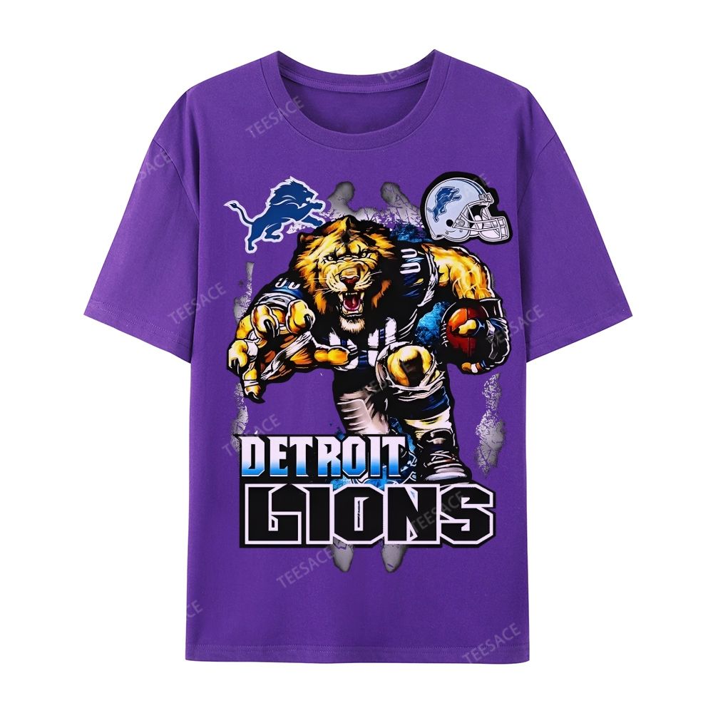 Casual Short Sleeve T-Shirt DETROIT LIONS TEE