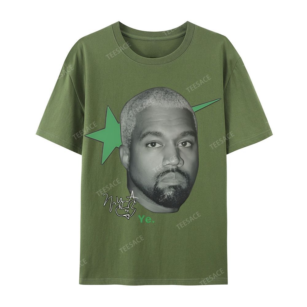 Casual Short Sleeve T-Shirt KANYE WEST 2025 TEE