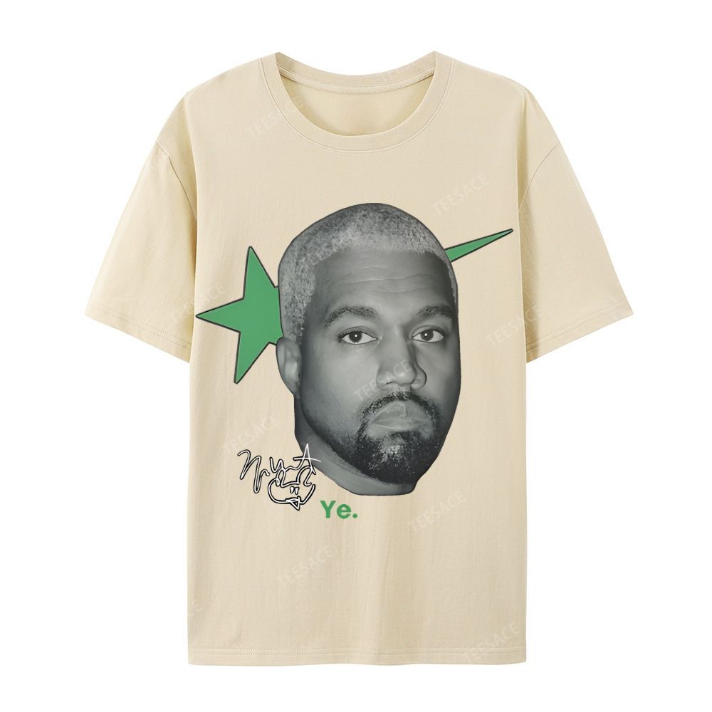 Casual Short Sleeve T-Shirt KANYE WEST 2025 TEE