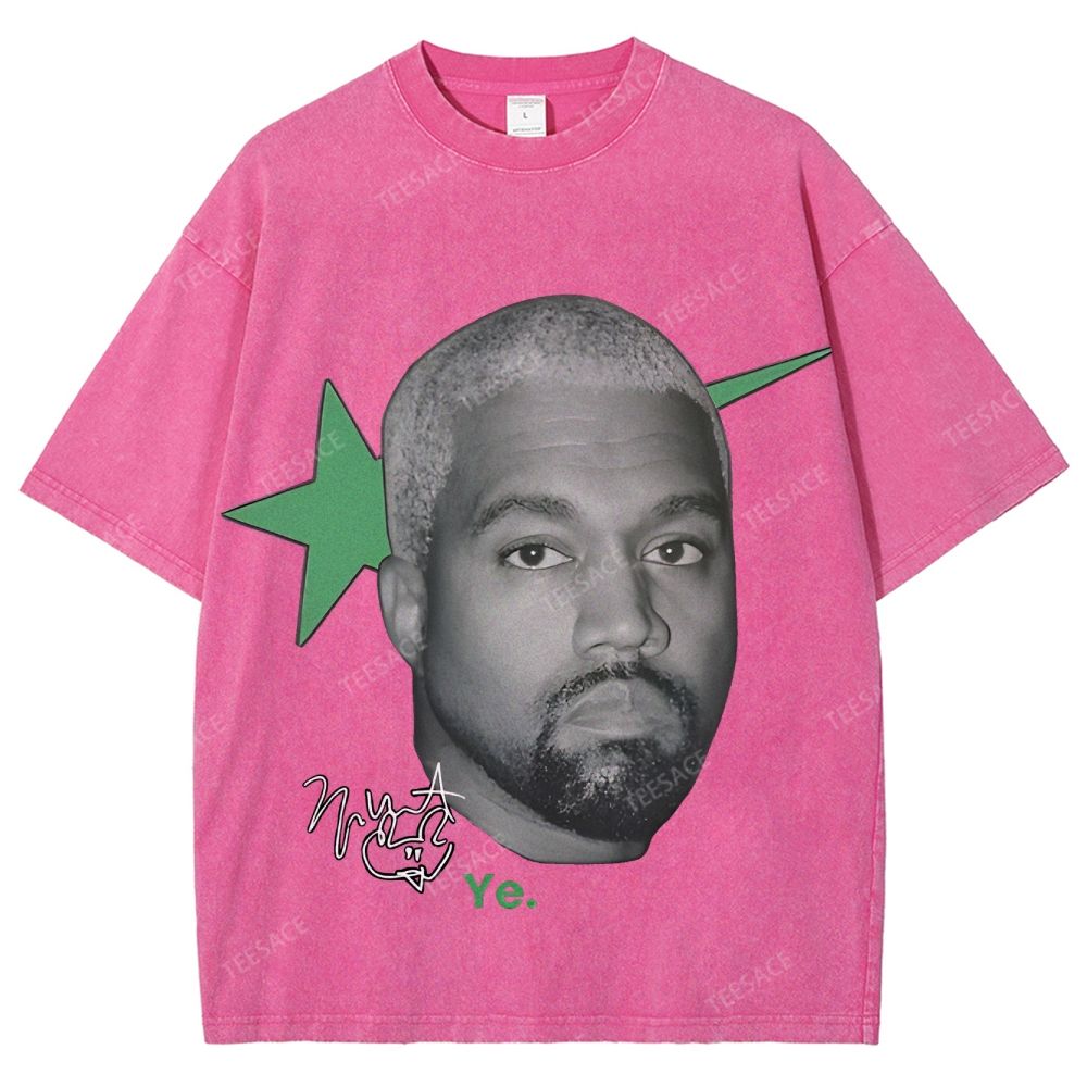 Unisex Fit Washed T-Shirt KANYE WEST 2025 TEE