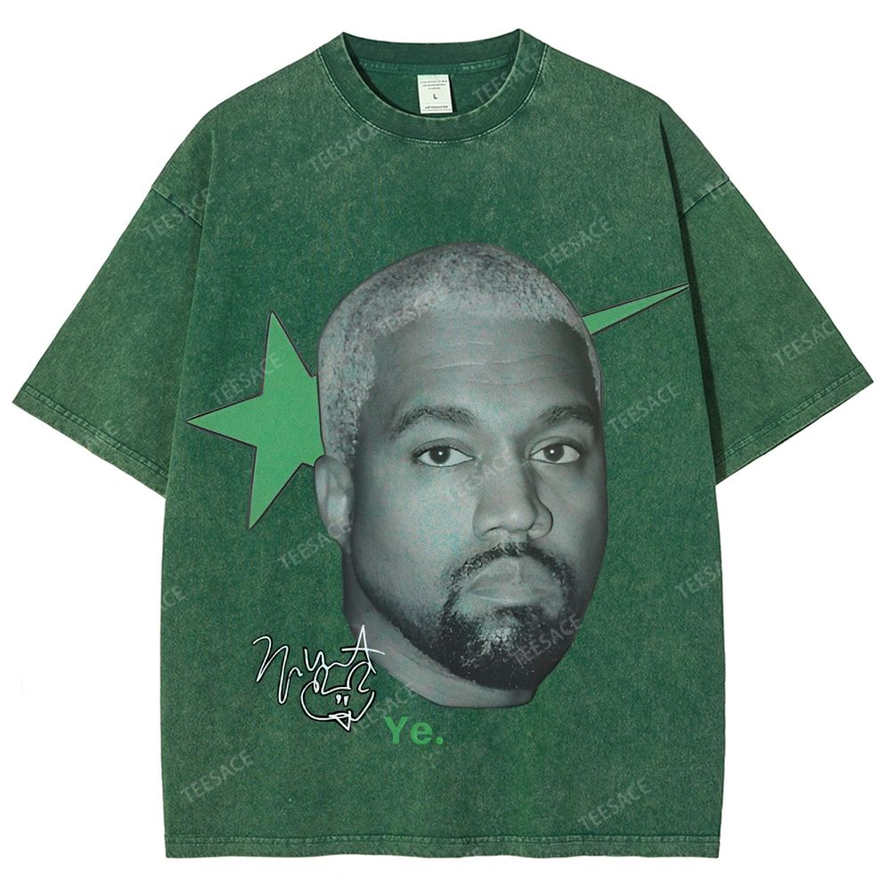 Unisex Fit Washed T-Shirt KANYE WEST 2025 TEE