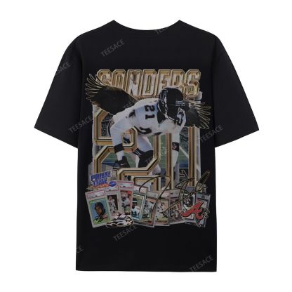 Deion Sanders Falcons Tee Casual Short Sleeve T-Shirt 