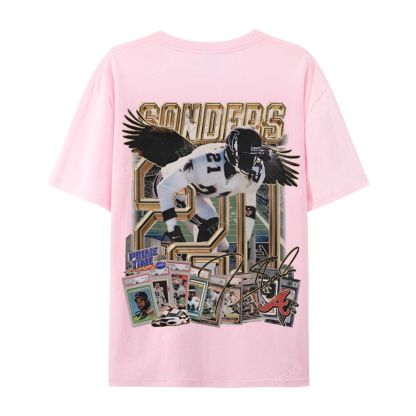 Deion Sanders Falcons Tee Casual Short Sleeve T-Shirt 