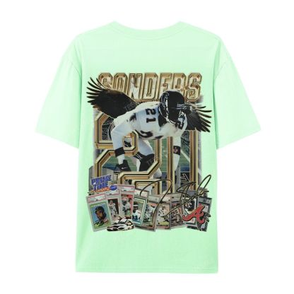 Deion Sanders Falcons Tee Casual Short Sleeve T-Shirt 