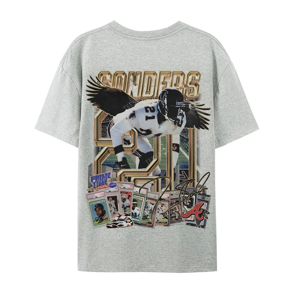 Deion Sanders Falcons Tee Casual Short Sleeve T-Shirt 