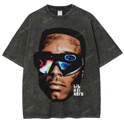 Unisex-Adult Ultra Cotton Washed T-Shirt Graphic  BIG FACE UZI 2 TEE
