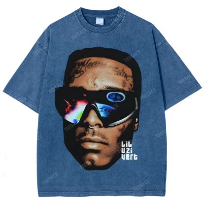 Unisex-Adult Ultra Cotton Washed T-Shirt Graphic  BIG FACE UZI 2 TEE