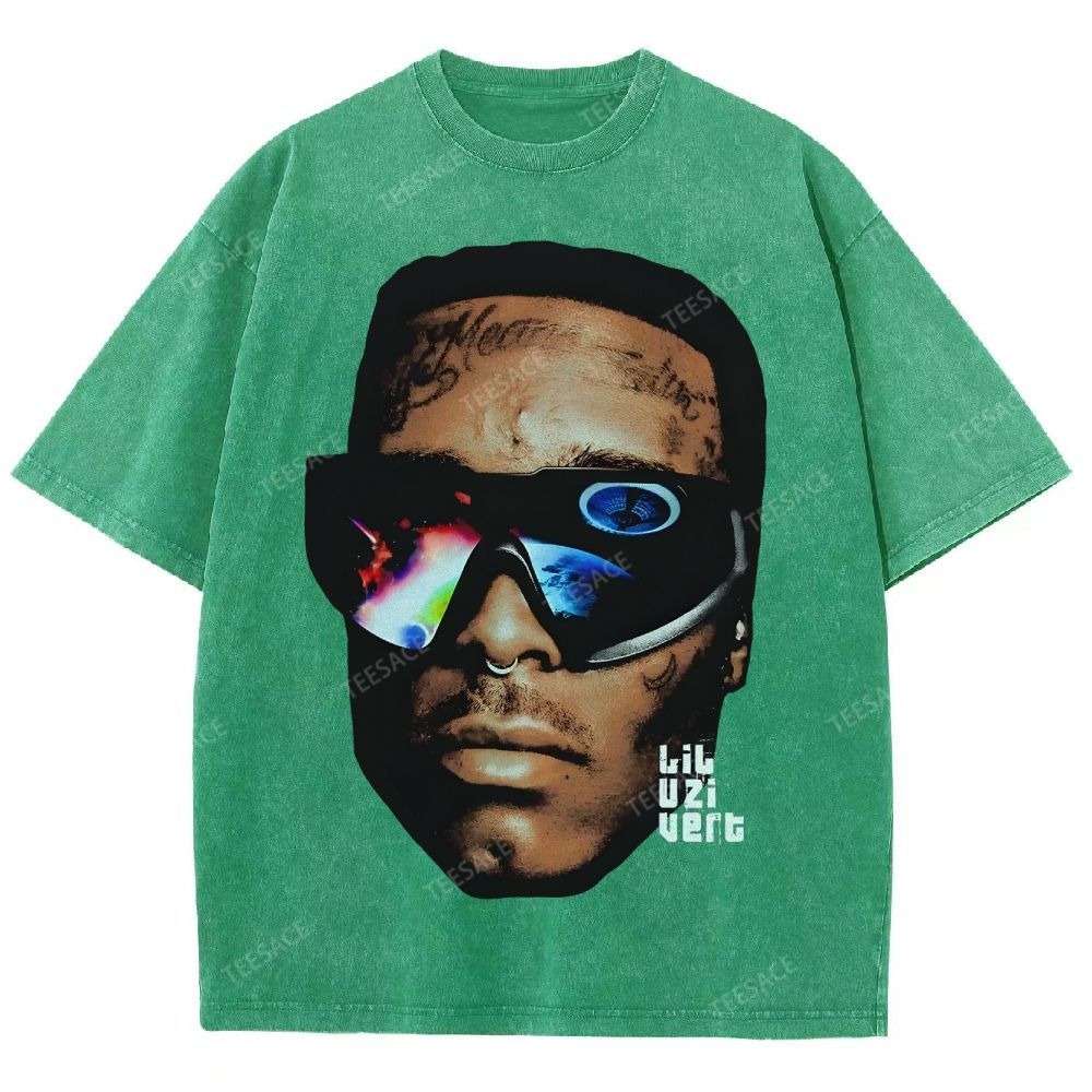 Unisex-Adult Ultra Cotton Washed T-Shirt Graphic  BIG FACE UZI 2 TEE