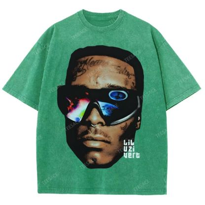 Unisex-Adult Ultra Cotton Washed T-Shirt Graphic  BIG FACE UZI 2 TEE