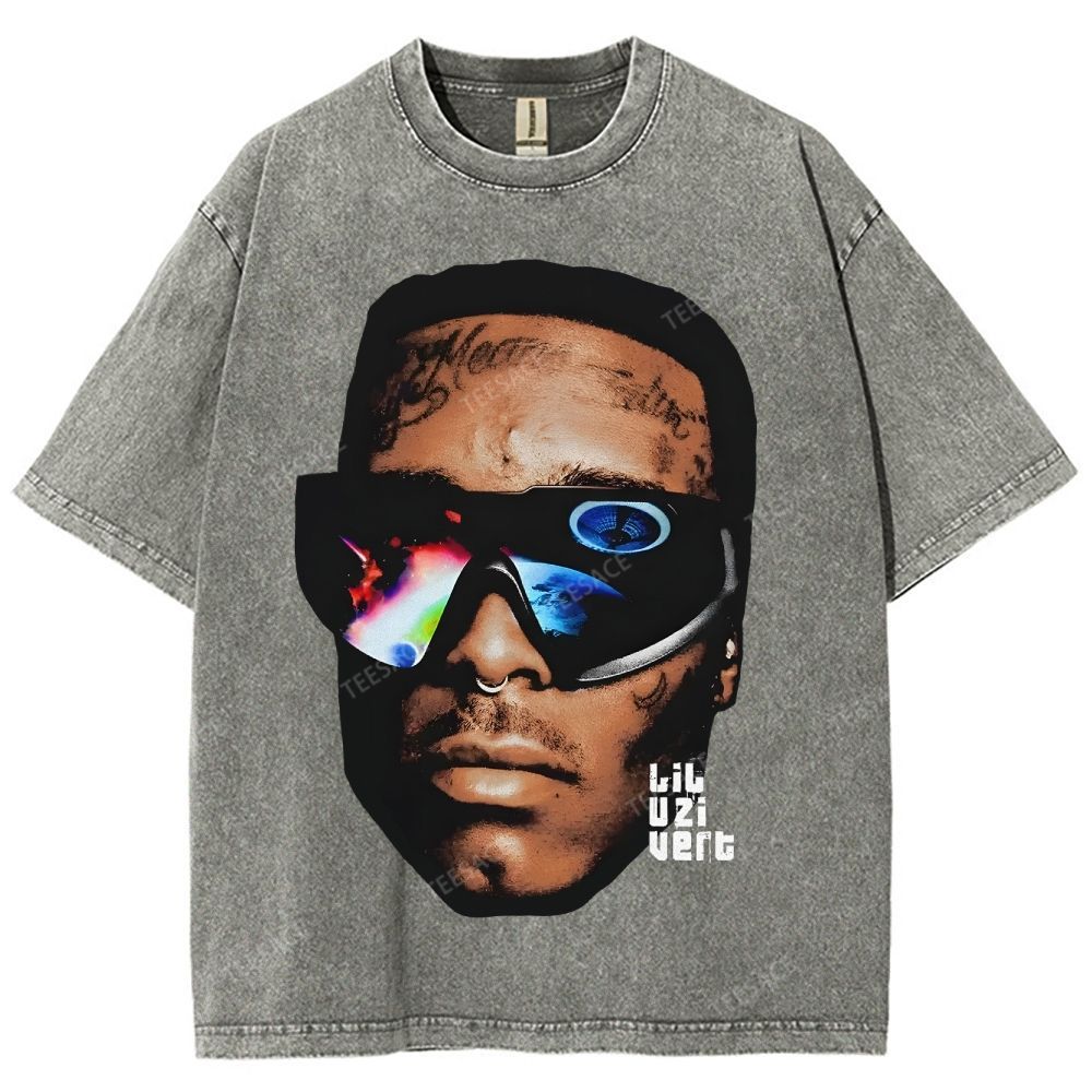 Unisex-Adult Ultra Cotton Washed T-Shirt Graphic  BIG FACE UZI 2 TEE