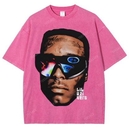 Unisex-Adult Ultra Cotton Washed T-Shirt Graphic  BIG FACE UZI 2 TEE