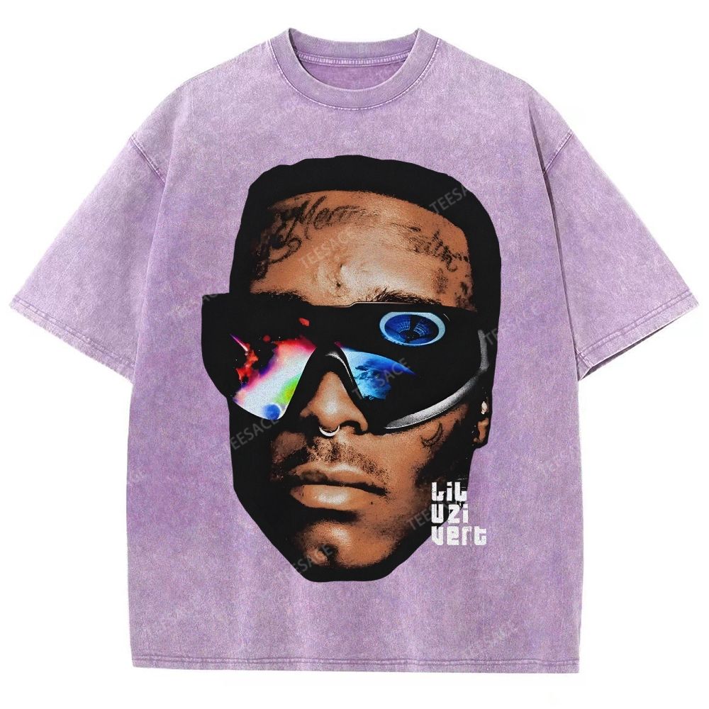 Unisex-Adult Ultra Cotton Washed T-Shirt Graphic  BIG FACE UZI 2 TEE