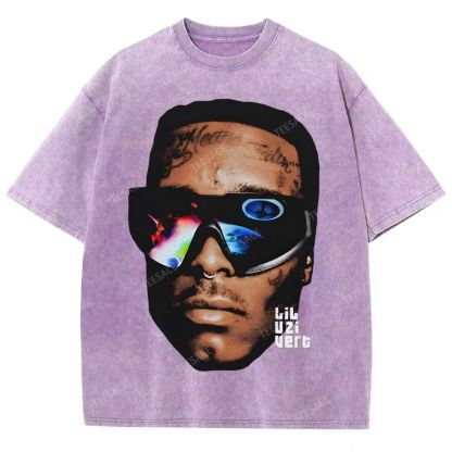 Unisex-Adult Ultra Cotton Washed T-Shirt Graphic  BIG FACE UZI 2 TEE