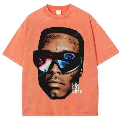 Unisex-Adult Ultra Cotton Washed T-Shirt Graphic  BIG FACE UZI 2 TEE