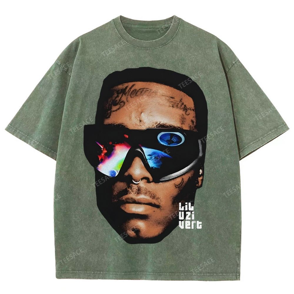 Unisex-Adult Ultra Cotton Washed T-Shirt Graphic  BIG FACE UZI 2 TEE