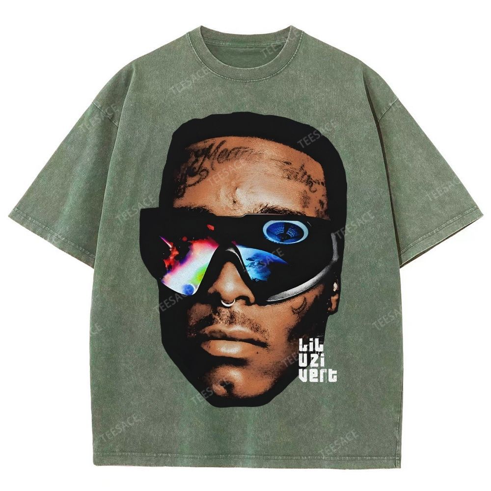 Unisex-Adult Ultra Cotton Washed T-Shirt Graphic  BIG FACE UZI 2 TEE