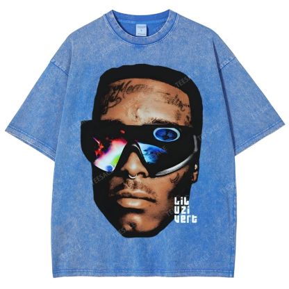 Unisex-Adult Ultra Cotton Washed T-Shirt Graphic  BIG FACE UZI 2 TEE