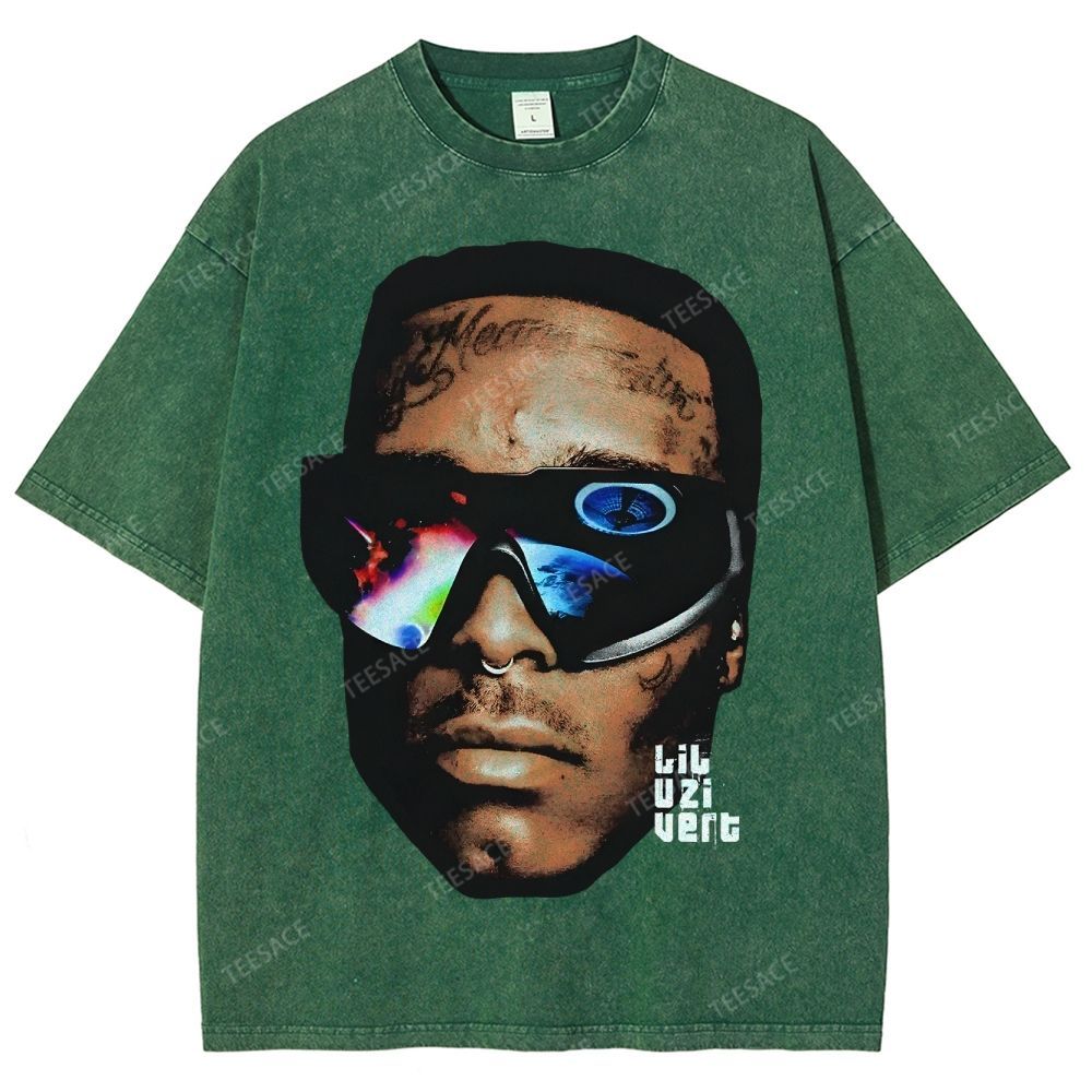 Unisex-Adult Ultra Cotton Washed T-Shirt Graphic  BIG FACE UZI 2 TEE