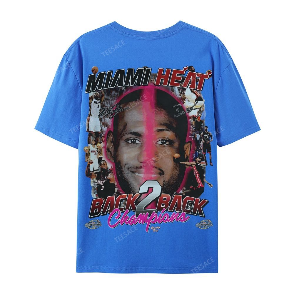 LeBron & Wade '12-13 Heat Classic Tee Casual Short Sleeve T-Shirt  