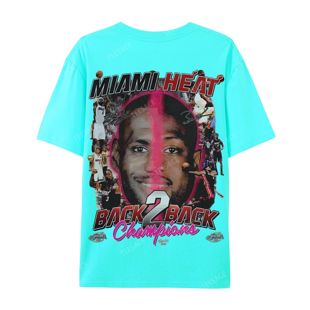 LeBron & Wade '12-13 Heat Classic Tee Casual Short Sleeve T-Shirt  