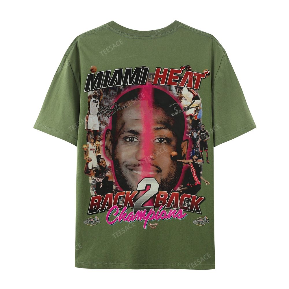 LeBron & Wade '12-13 Heat Classic Tee Casual Short Sleeve T-Shirt  